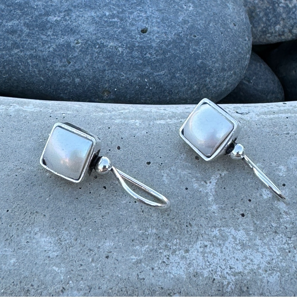 Sundance Pearl EARRINGS sterling Silver freshwater birthstone gemstone gift gem - Picture 6 of 7